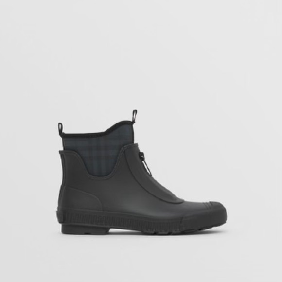 Vintage Check Neoprene Rubber Rain Boots Size 41 - Picture 14 of 14